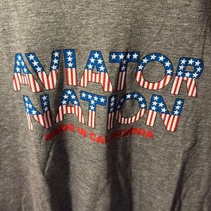 Aviator Nation american flag logo tee